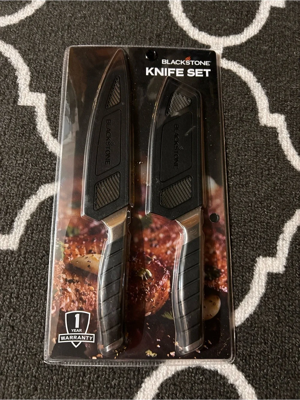 Blackstone Knife Set with Black and Silver Accents